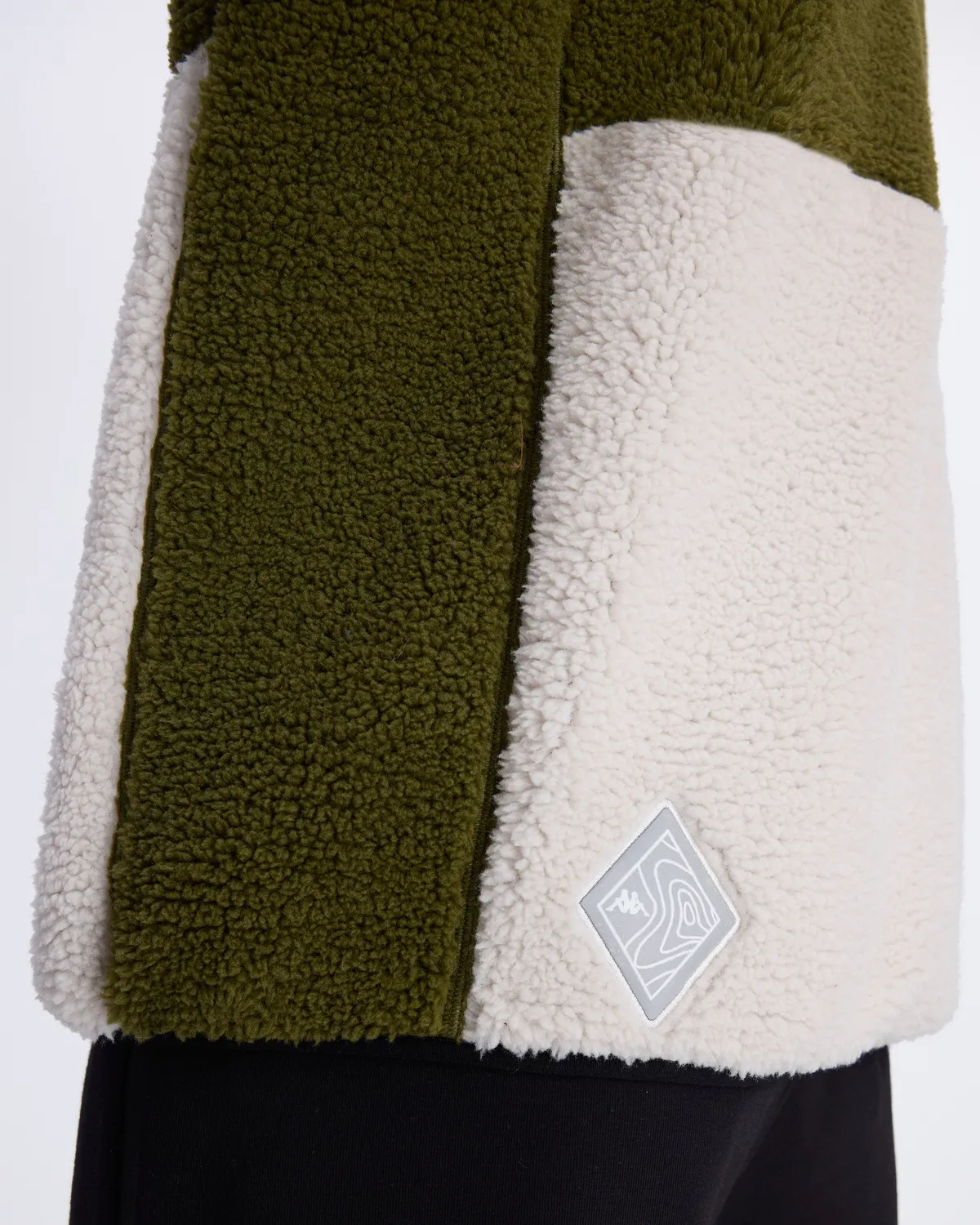 Yeşil Hanoran Erkek Haki-Ekru-Turuncu Regular Fit Sherpa