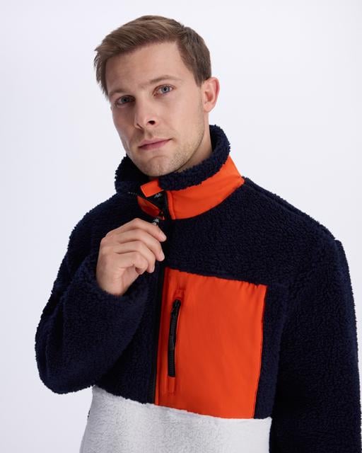 Mavi Hanoran Erkek Lacivert-Ekru-Turuncu Regular Fit Sherpa - KAPPA® Türkiye