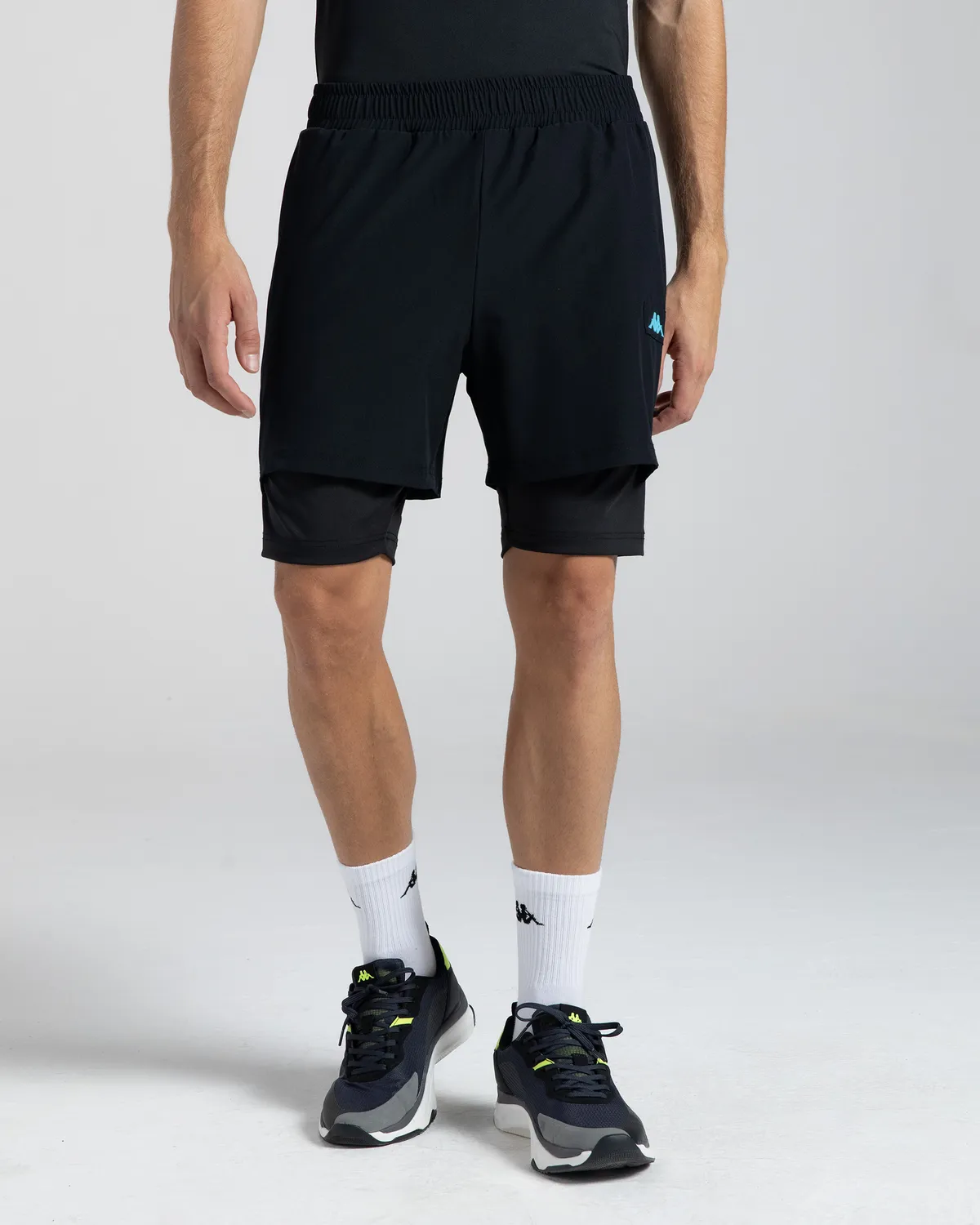 Siyah Kombat Efri Erkek Siyah Regular Fit Taytlı Şort