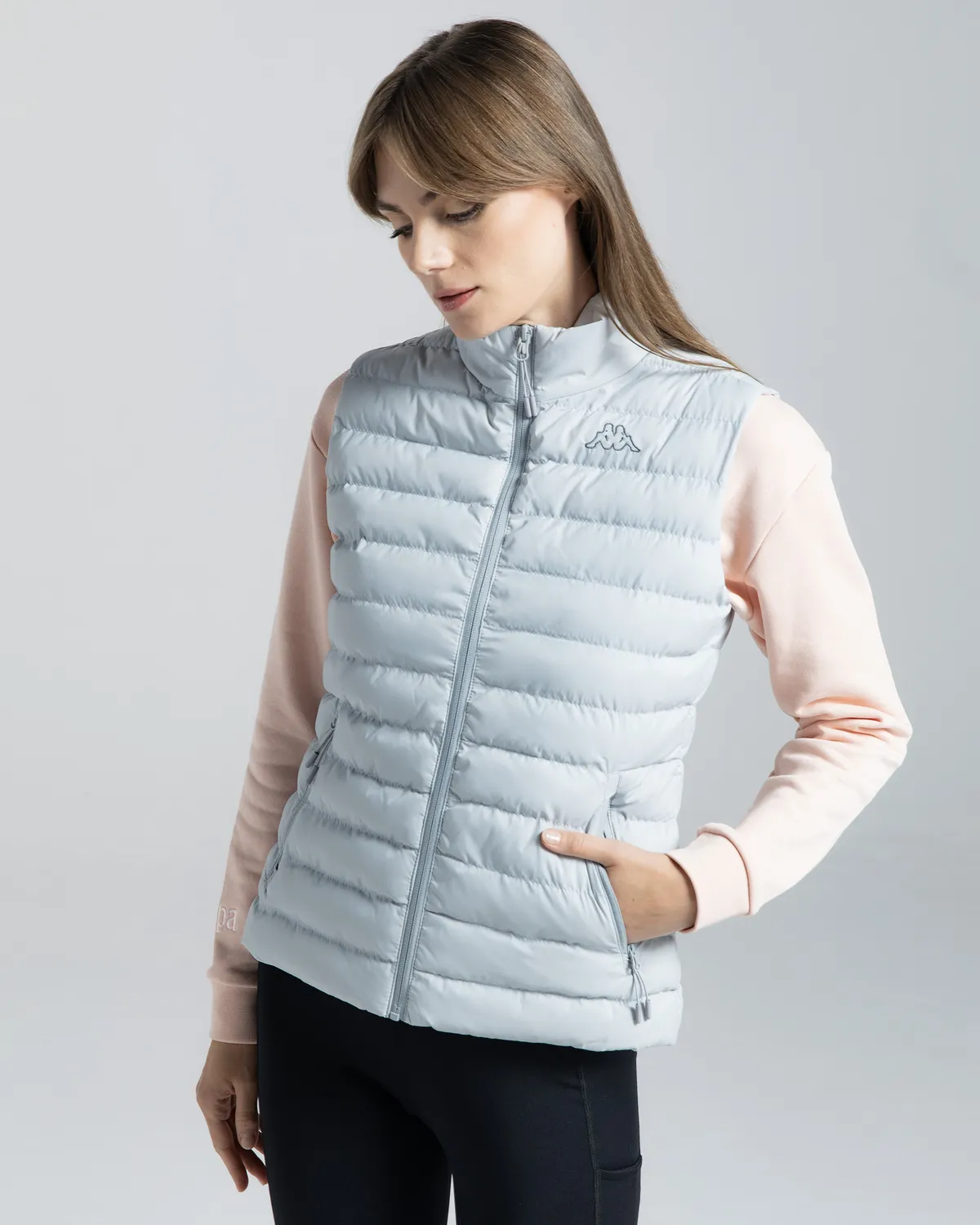 Gri Logo Tona Kadın Gri Regular Fit Yelek