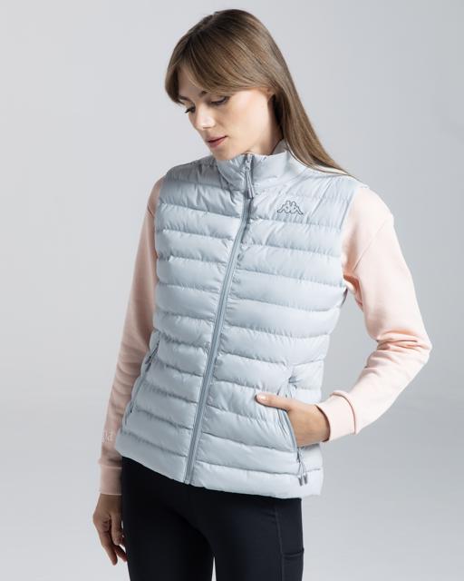 Gri Logo Tona Kadın Gri Regular Fit Yelek - KAPPA® Türkiye