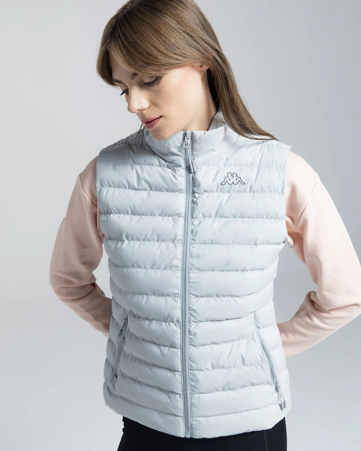 Gri Logo Tona Kadın Gri Regular Fit Yelek