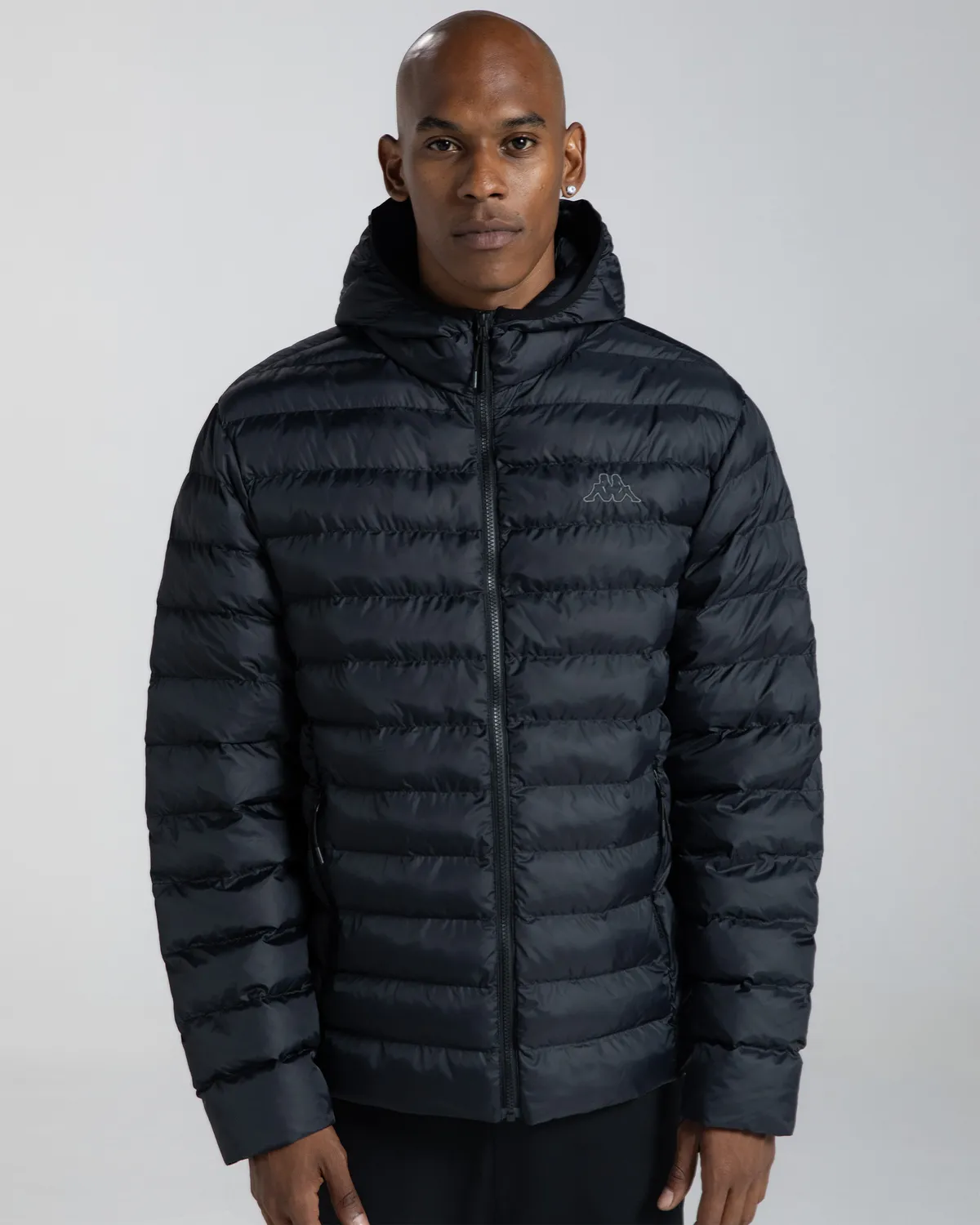 Siyah Logo Rina Erkek Siyah Regular Fit Şişme Mont