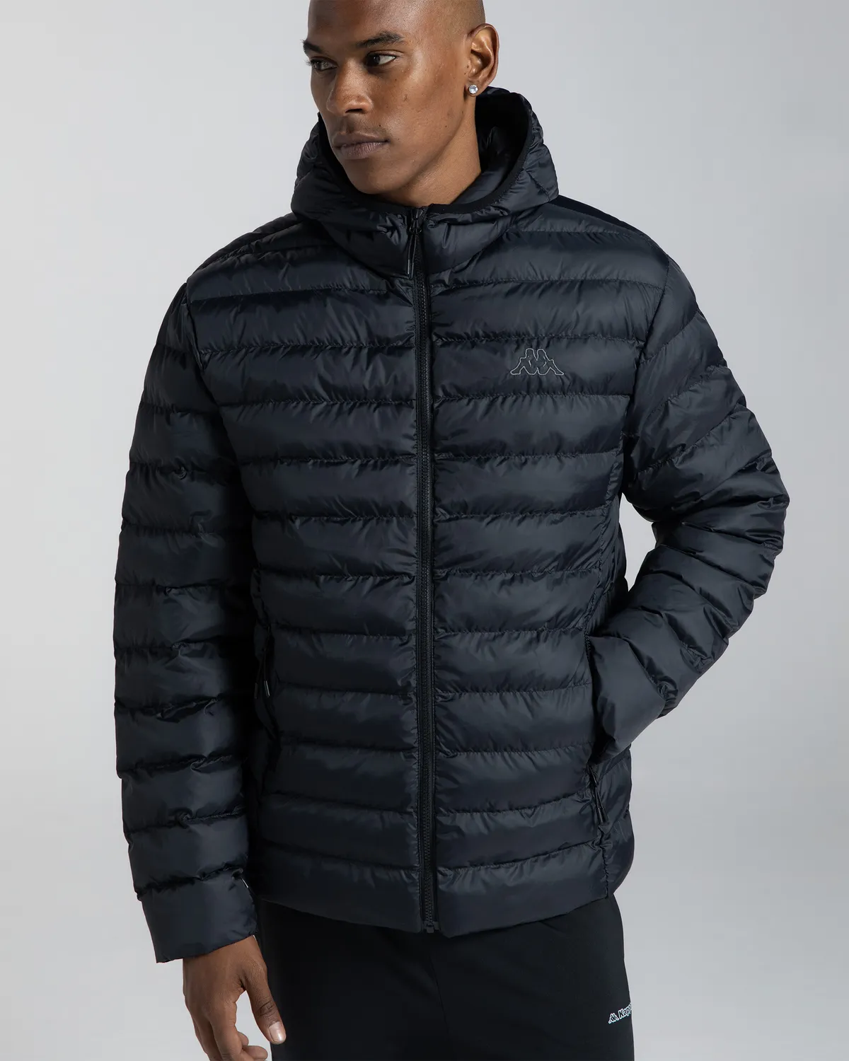 Siyah Logo Rina Erkek Siyah Regular Fit Şişme Mont