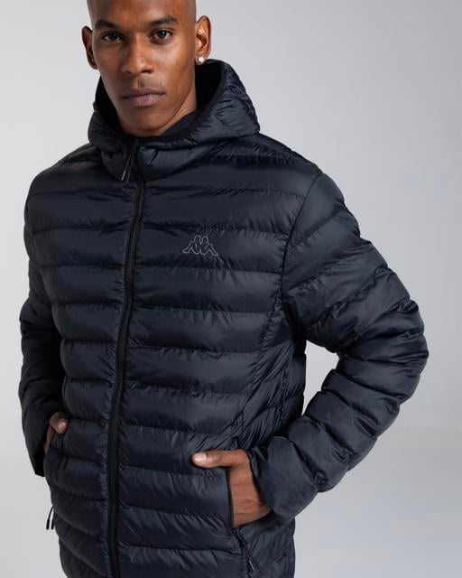 Siyah Logo Rina Erkek Siyah Regular Fit Şişme Mont - KAPPA® Türkiye