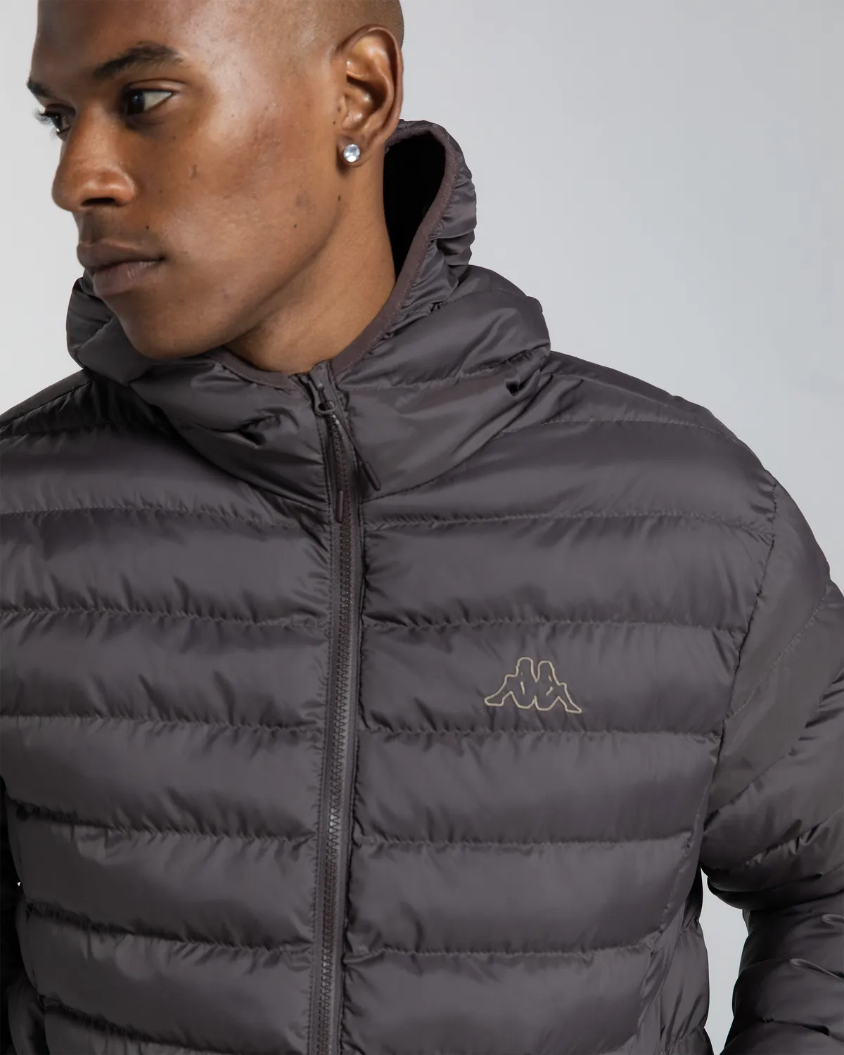 Kahverengi Logo Rina Erkek Kahverengi Regular Fit Şişme Mont