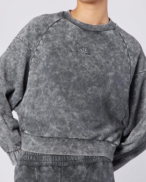 Siyah Jessa As Crew Kadın Antrasit Comfort Fit Sweatshirt - KAPPA® Türkiye