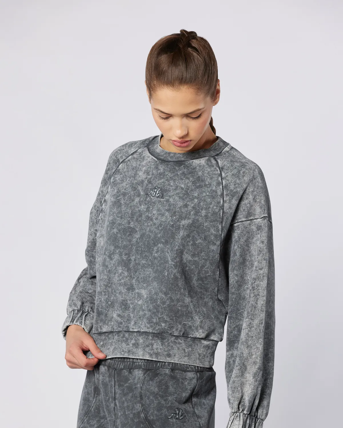 Siyah Jessa As Crew Kadın Antrasit Comfort Fit Sweatshirt