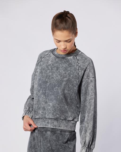 Siyah Jessa As Crew Kadın Antrasit Comfort Fit Sweatshirt - KAPPA® Türkiye