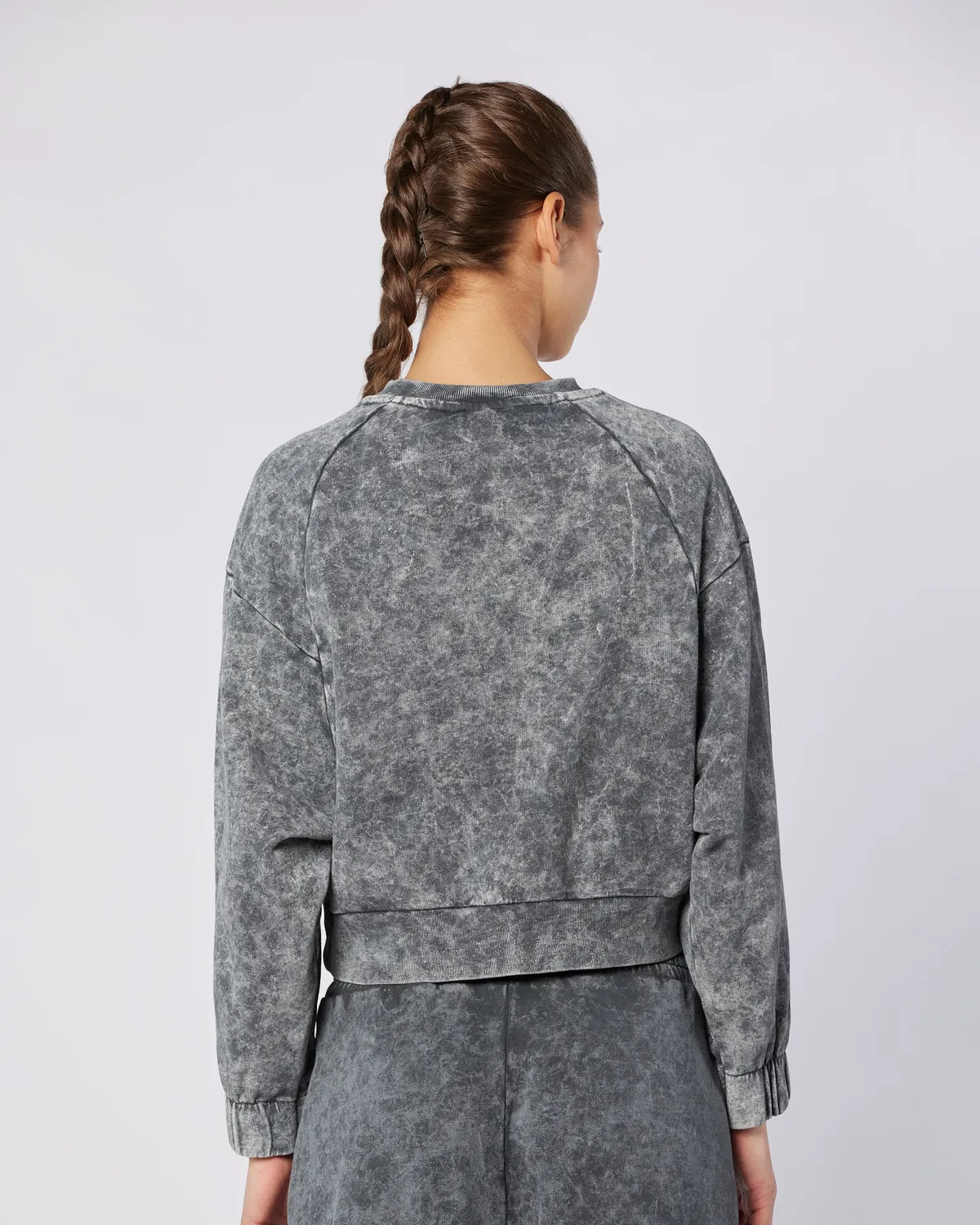 Siyah Jessa As Crew Kadın Antrasit Comfort Fit Sweatshirt