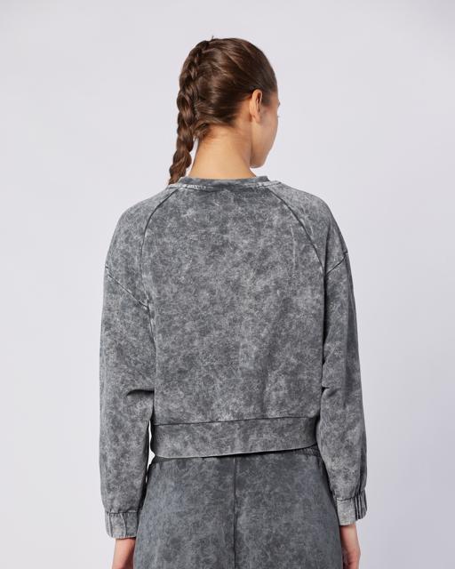 Siyah Jessa As Crew Kadın Antrasit Comfort Fit Sweatshirt - KAPPA® Türkiye