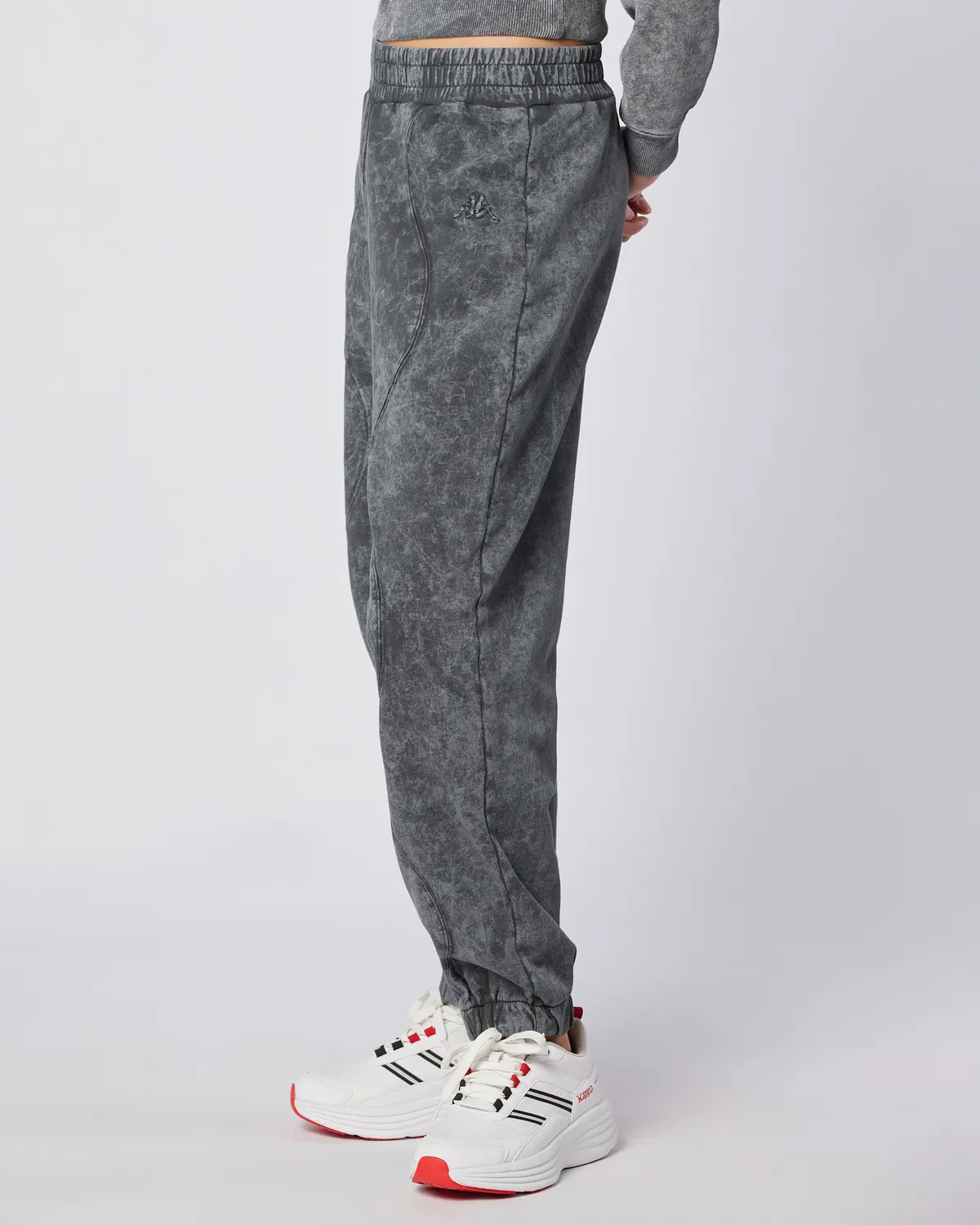 Siyah Stichas Jogger Kadın Antrasit Comfort Fit Eşofman Altı