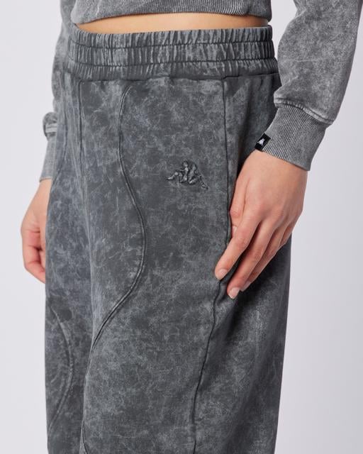 Siyah Stichas Jogger Kadın Antrasit Comfort Fit Eşofman Altı - KAPPA® Türkiye