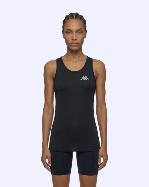 Siyah Survivor Woman Poly Tank 5 Kadın Siyah Regular Atlet - KAPPA® Türkiye