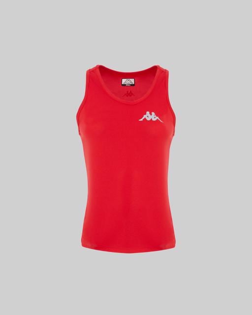 Kırmızı Survivor Woman Poly Tank 5 Kadın Kırmızı Regular Fit Atlet - KAPPA® Türkiye