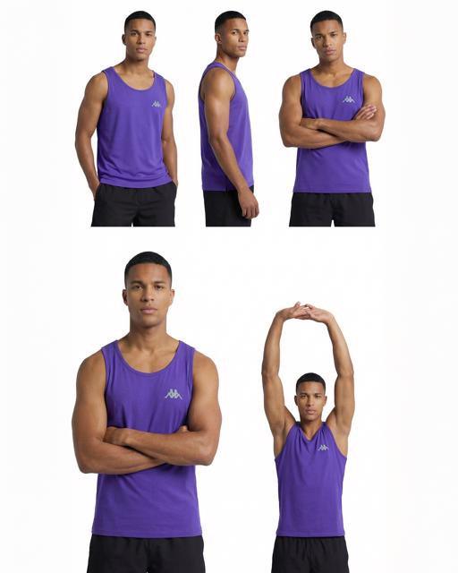 Mor Survivor Man Tank Erkek Mor Regular Atlet - KAPPA® Türkiye