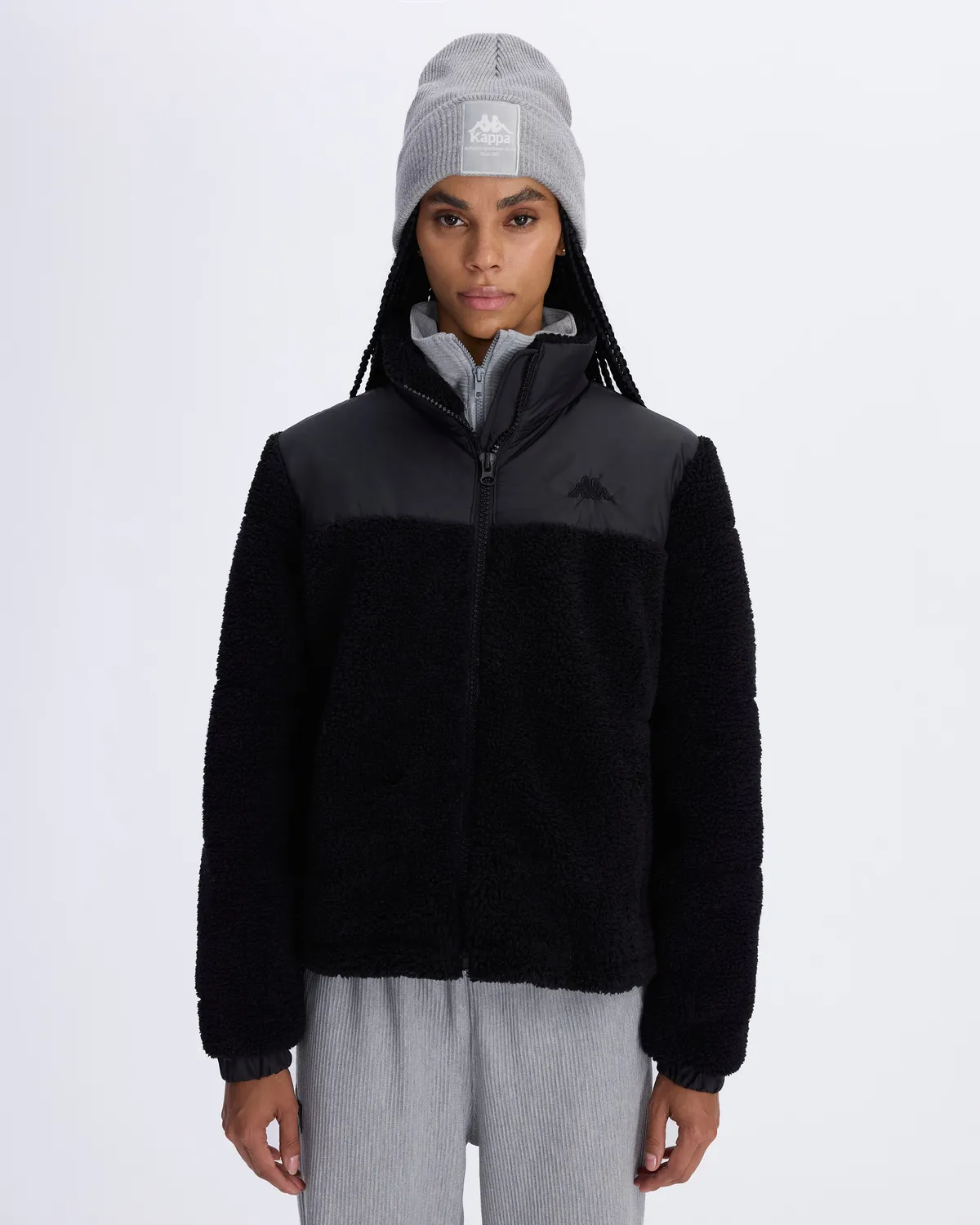 Siyah Authentic Sodani Kadın Siyah Oversize Fit Sherpa