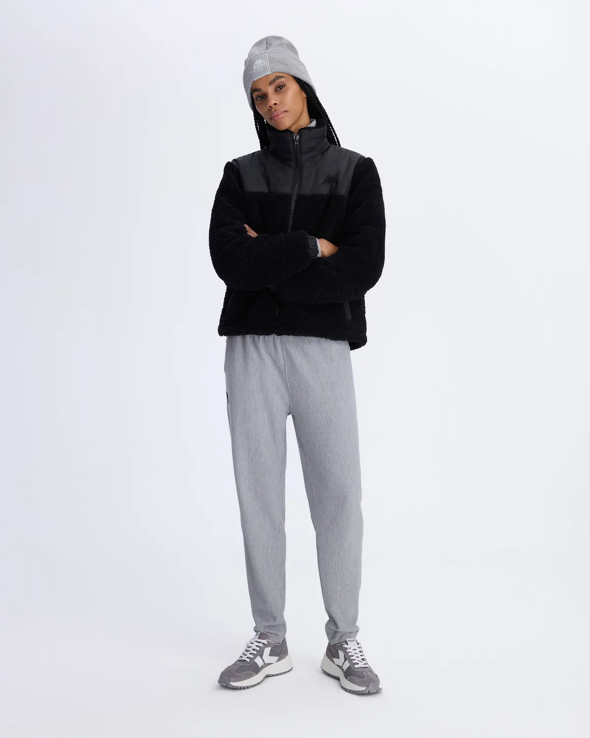 Siyah Authentic Sodani Kadın Siyah Oversize Fit Sherpa