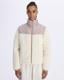Authentic Sodani Kadın Beyaz-Kahverengi Oversize Fit Sherpa