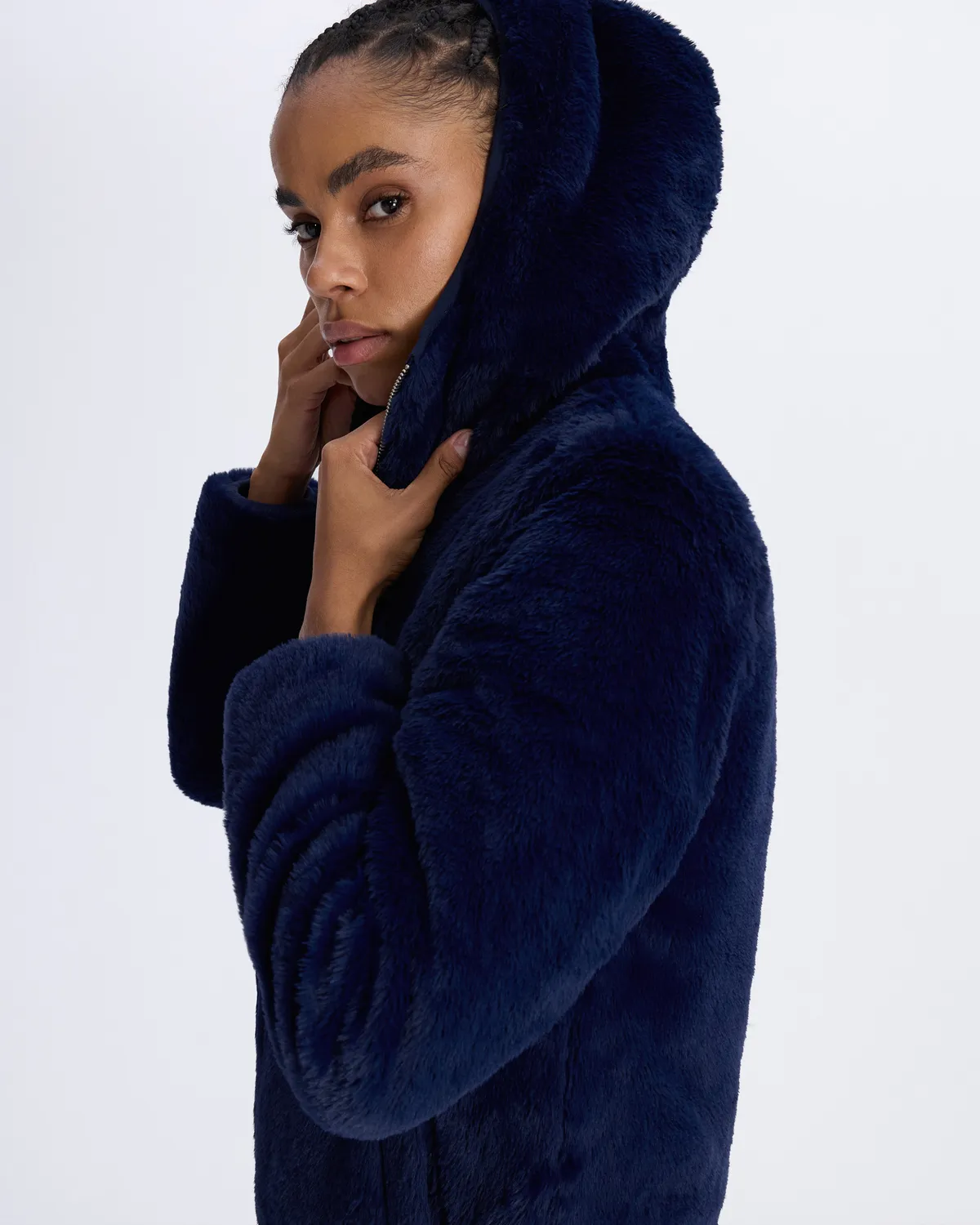 Mavi Authentic Sarano Çift Tarafli Kadın Mavi Oversize Fit Sherpa