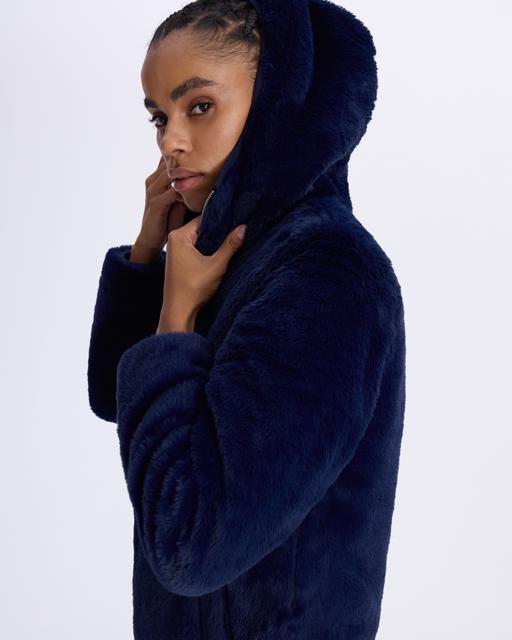 Mavi Authentic Sarano Çift Tarafli Kadın Mavi Oversize Fit Sherpa - KAPPA® Türkiye