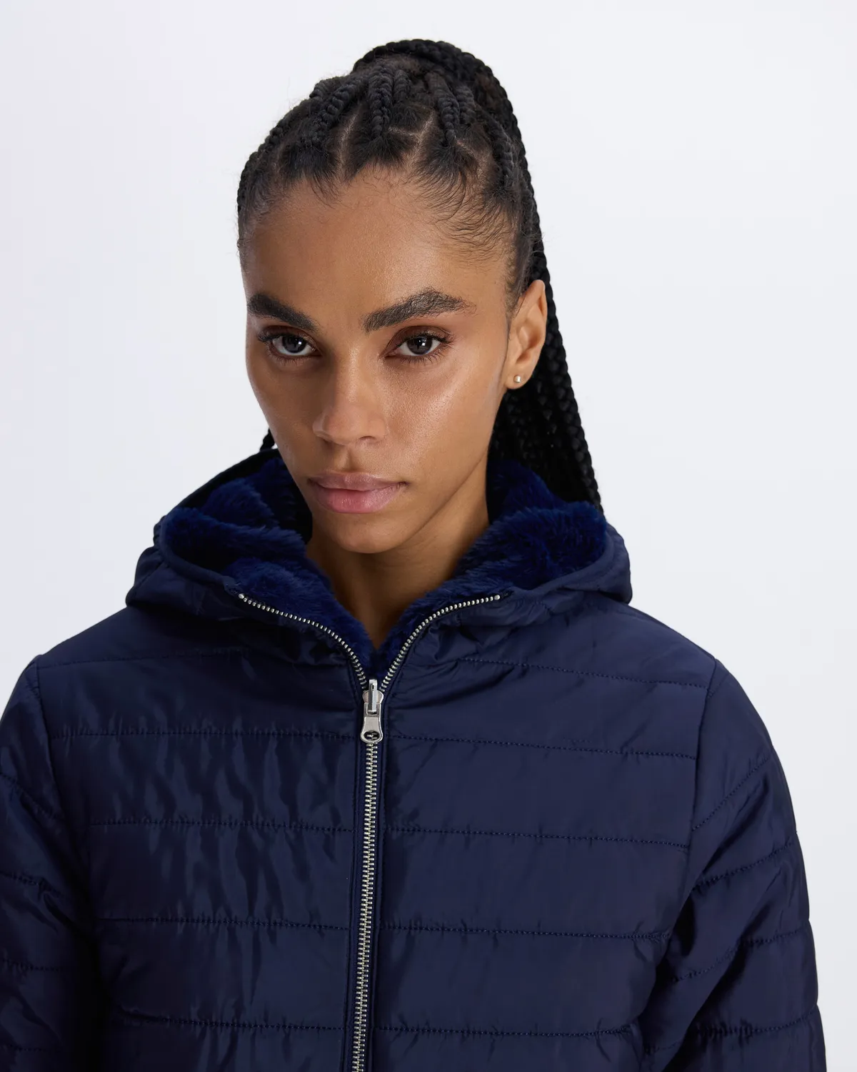 Mavi Authentic Sarano Çift Tarafli Kadın Mavi Oversize Fit Sherpa