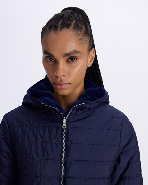 Mavi Authentic Sarano Çift Tarafli Kadın Mavi Oversize Fit Sherpa - KAPPA® Türkiye