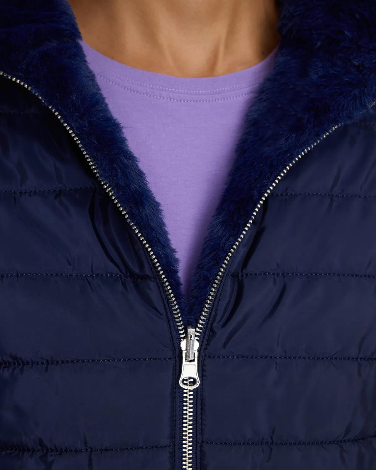 Mavi Authentic Sarano Çift Tarafli Kadın Mavi Oversize Fit Sherpa