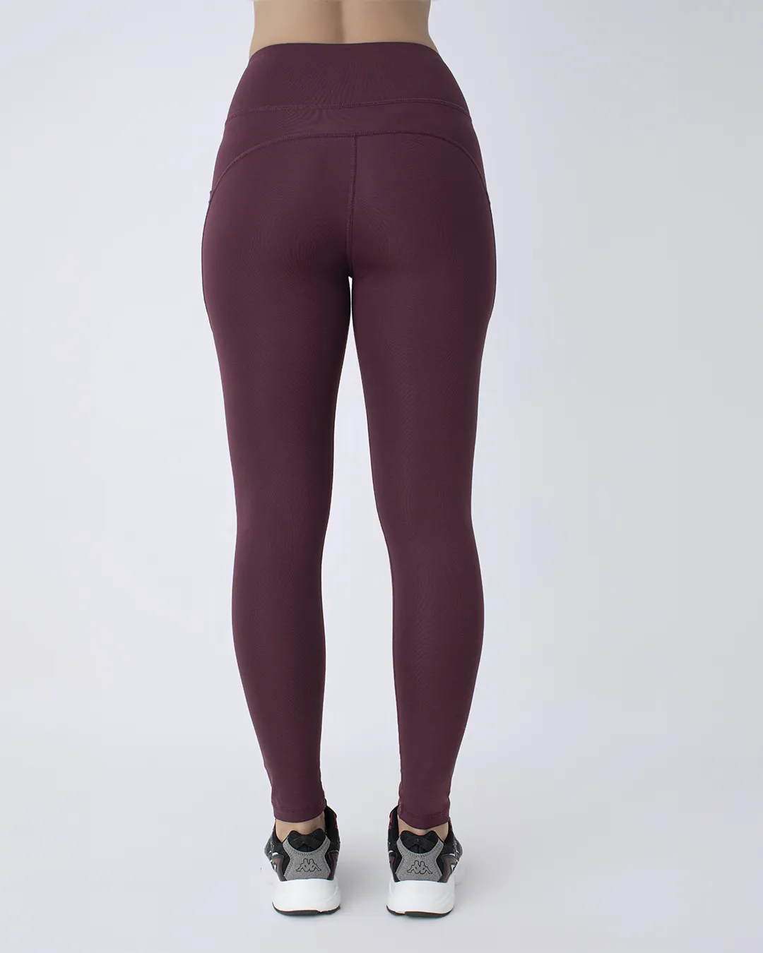 Kırmızı Logo Maia Kadın Bordo Skin Fit Tayt