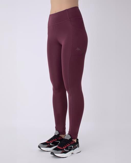 Kırmızı Logo Maia Kadın Bordo Skin Fit Tayt - KAPPA® Türkiye
