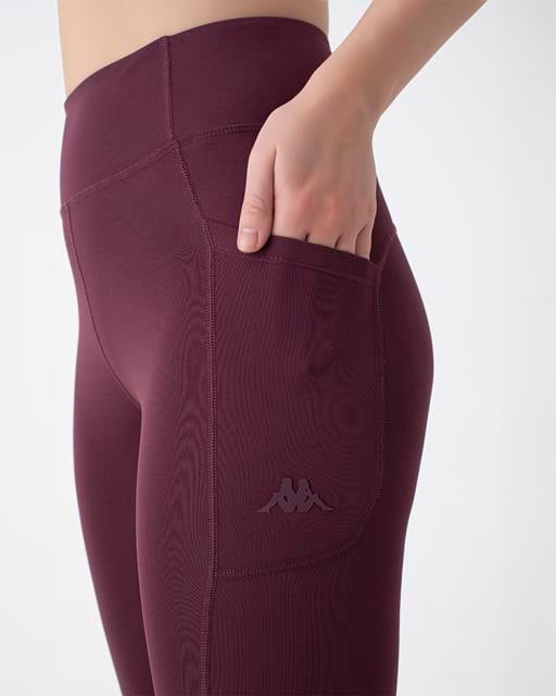 Kırmızı Logo Maia Kadın Bordo Skin Fit Tayt - KAPPA® Türkiye