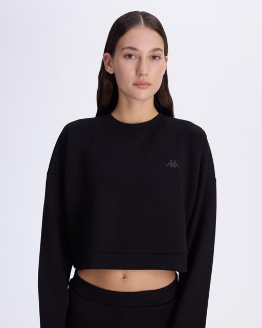 Siyah Greta Kadın Siyah Comfort Fit Sweatshirt - KAPPA® Türkiye