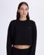 Siyah-Greta Kadın Siyah Comfort Fit Sweatshirt