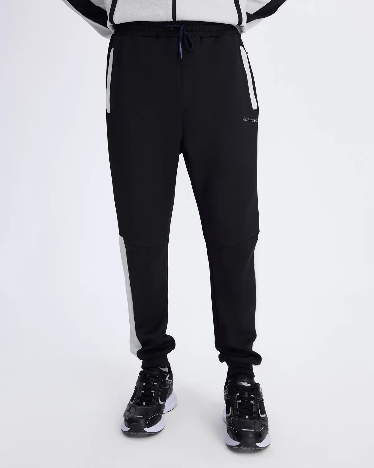 Siyah Lacty Pant Erkek Siyah-Beyaz Regular Fit Eşofman Altı