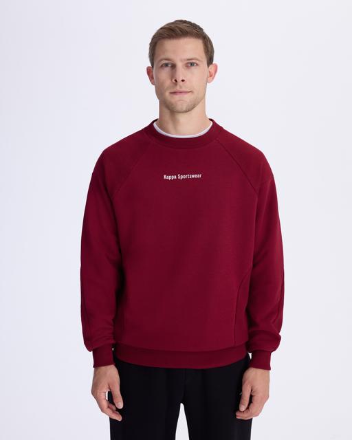 Kırmızı Authentic Alec Erkek Bordo Comfort Fit Sweatshirt - KAPPA® Türkiye