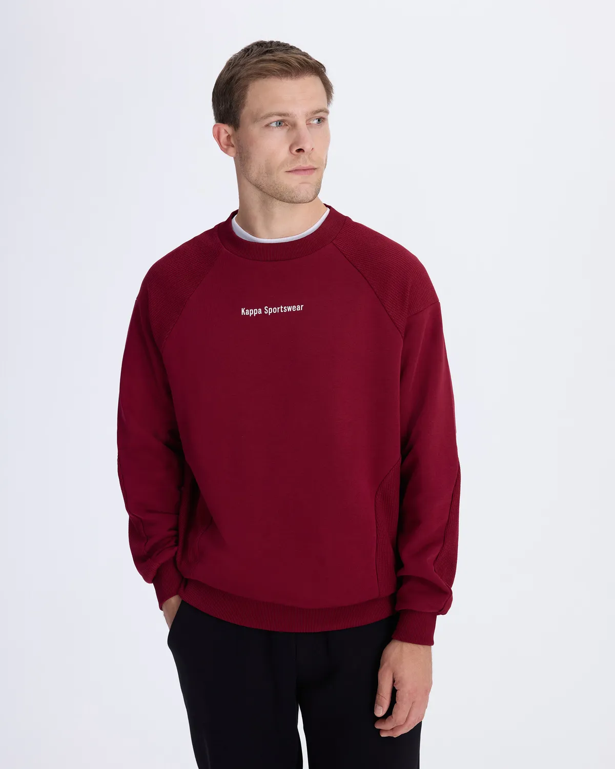 Kırmızı Authentic Alec Erkek Bordo Comfort Fit Sweatshirt