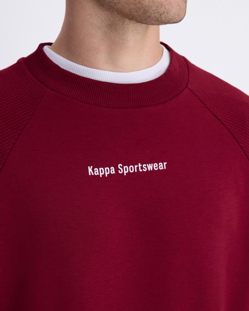 Kırmızı Authentic Alec Erkek Bordo Comfort Fit Sweatshirt - KAPPA® Türkiye