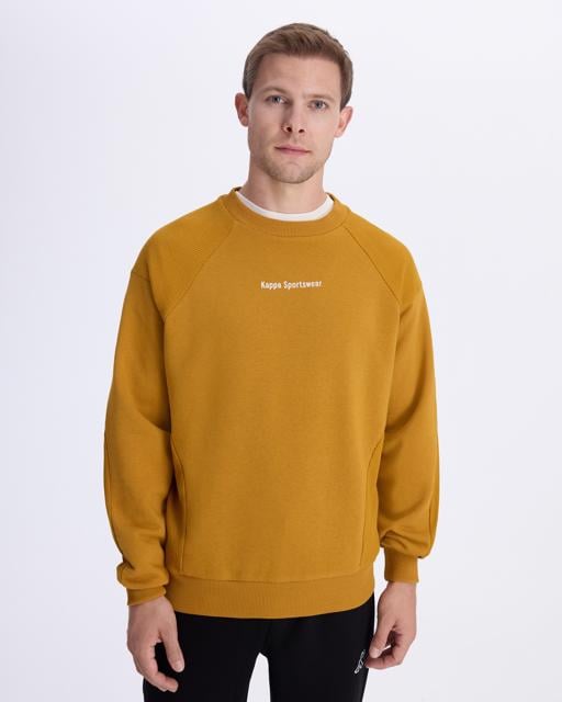 Sarı Authentic Alec Erkek Hardal Comfort Fit Sweatshirt - KAPPA® Türkiye