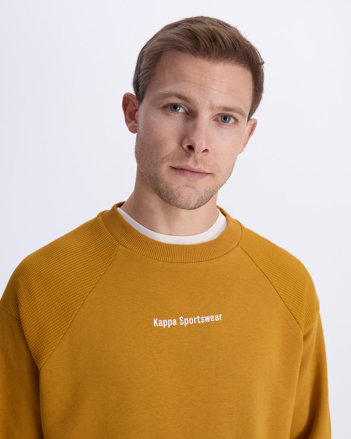 Authentic Alec Erkek Hardal Comfort Sweatshirt | KAPPA® Türkiye