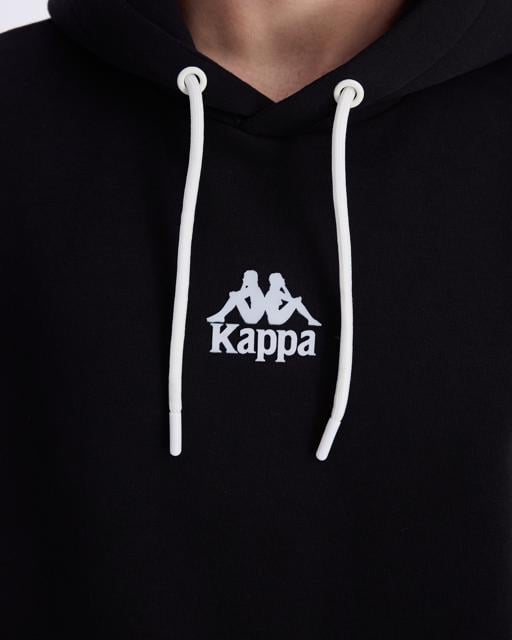 Siyah Authentic Benedict Hoodie Erkek Siyah-Beyaz Oversize Hoodie - KAPPA® Türkiye
