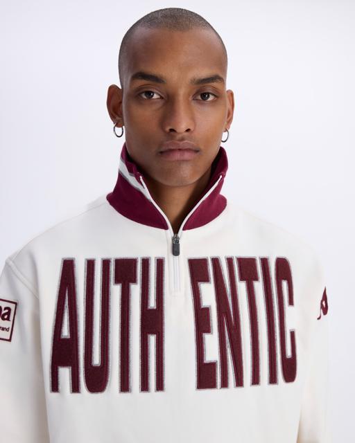 Beyaz Authentic Eroi Tur Erkek Beyaz Regular Fit Fermuarlı Eşofman Üstü - KAPPA® Türkiye