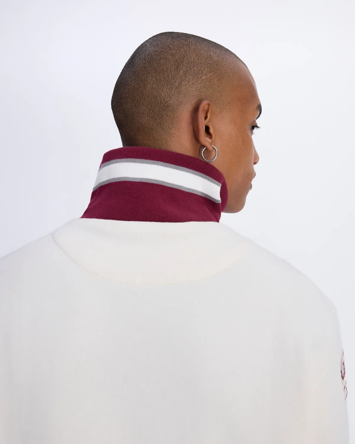 Beyaz Authentic Eroi Tur Erkek Beyaz Regular Fit Fermuarlı Eşofman Üstü