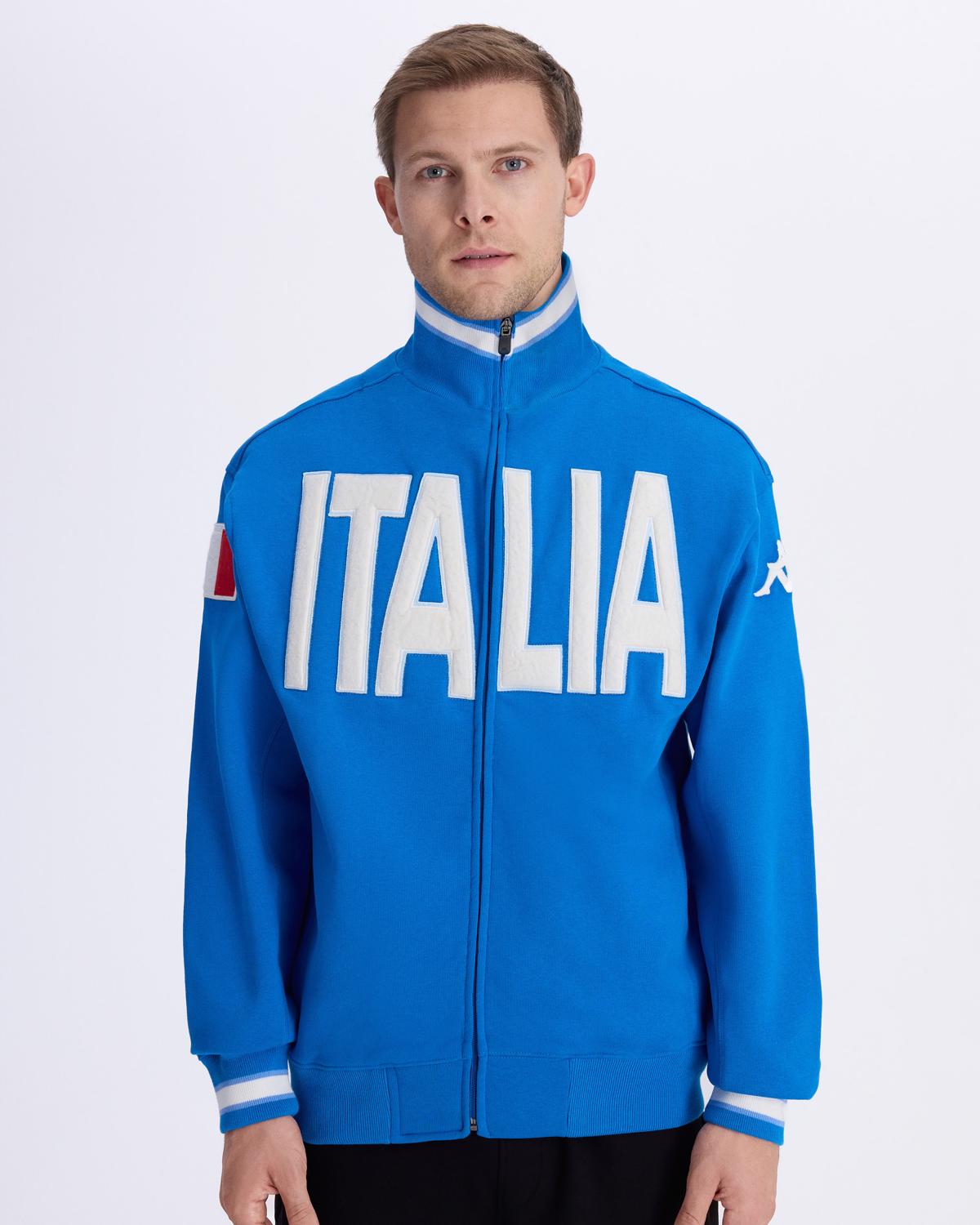 Authentic Eroi Jkt İtalia Erkek Mavi Regular Fermuarlı Eşofman