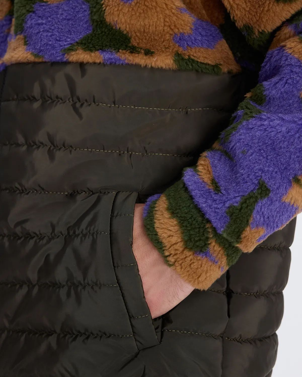 Kahverengi Authentic Alter Jacket Erkek Camel-Haki-Mor Regular Fit Sherpa