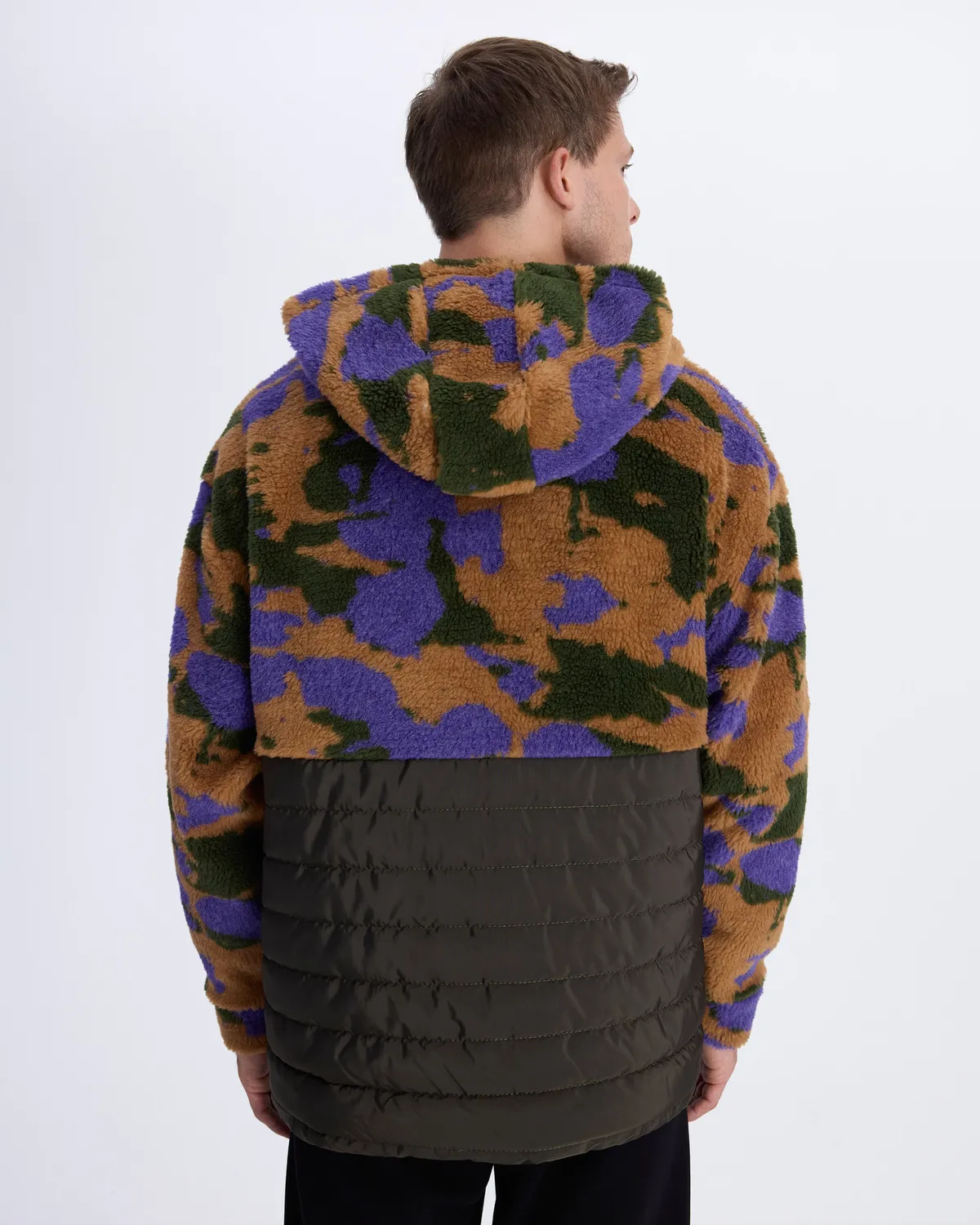 Kahverengi Authentic Alter Jacket Erkek Camel-Haki-Mor Regular Fit Sherpa