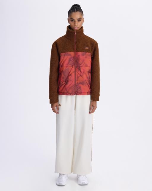 Kahverengi Authentic Aria Kadın Kahverengi-Turuncu Oversize Fit Sherpa - KAPPA® Türkiye