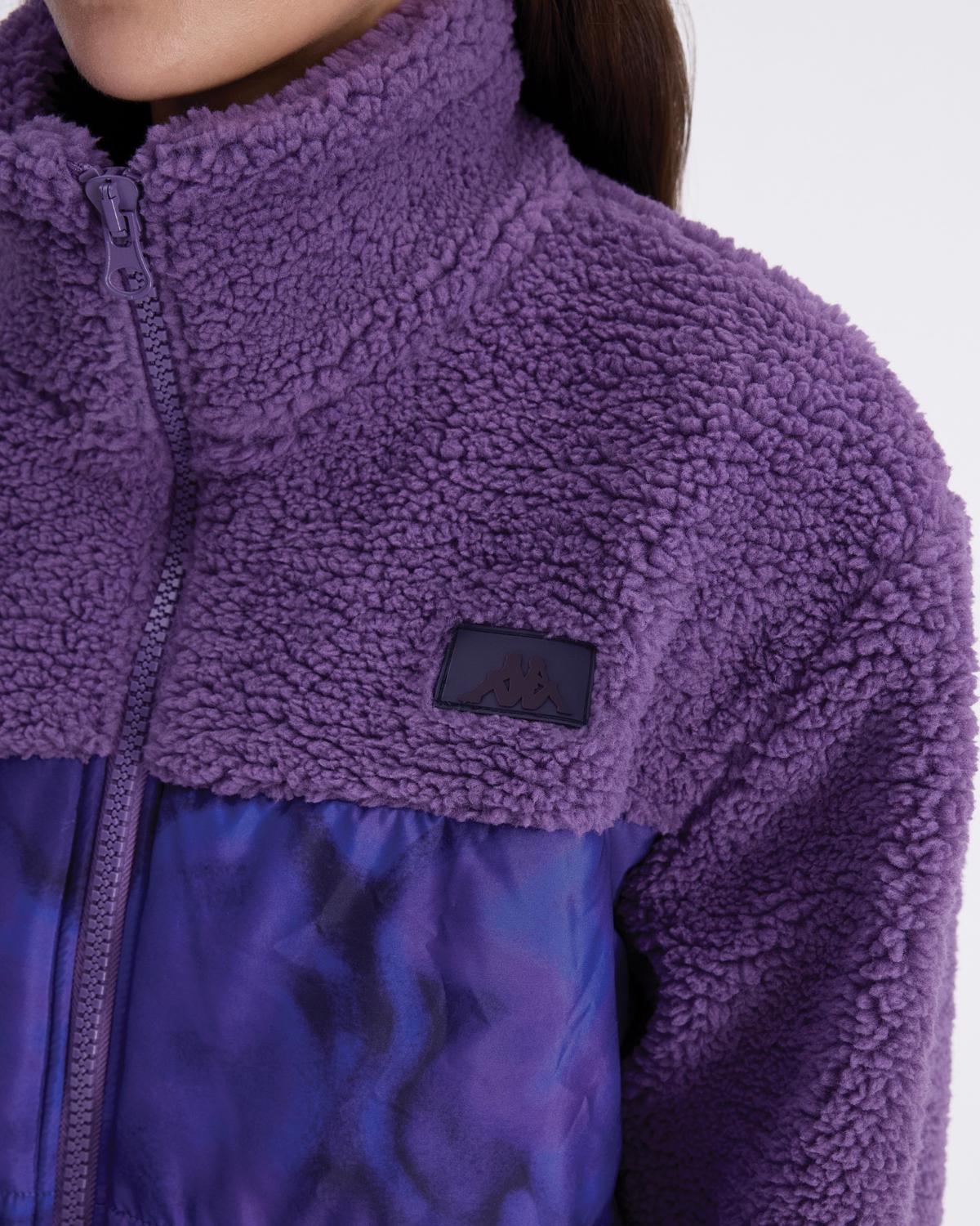 Authentic Aria Kadın Mor Oversize Sherpa Mont | KAPPA® Türkiye