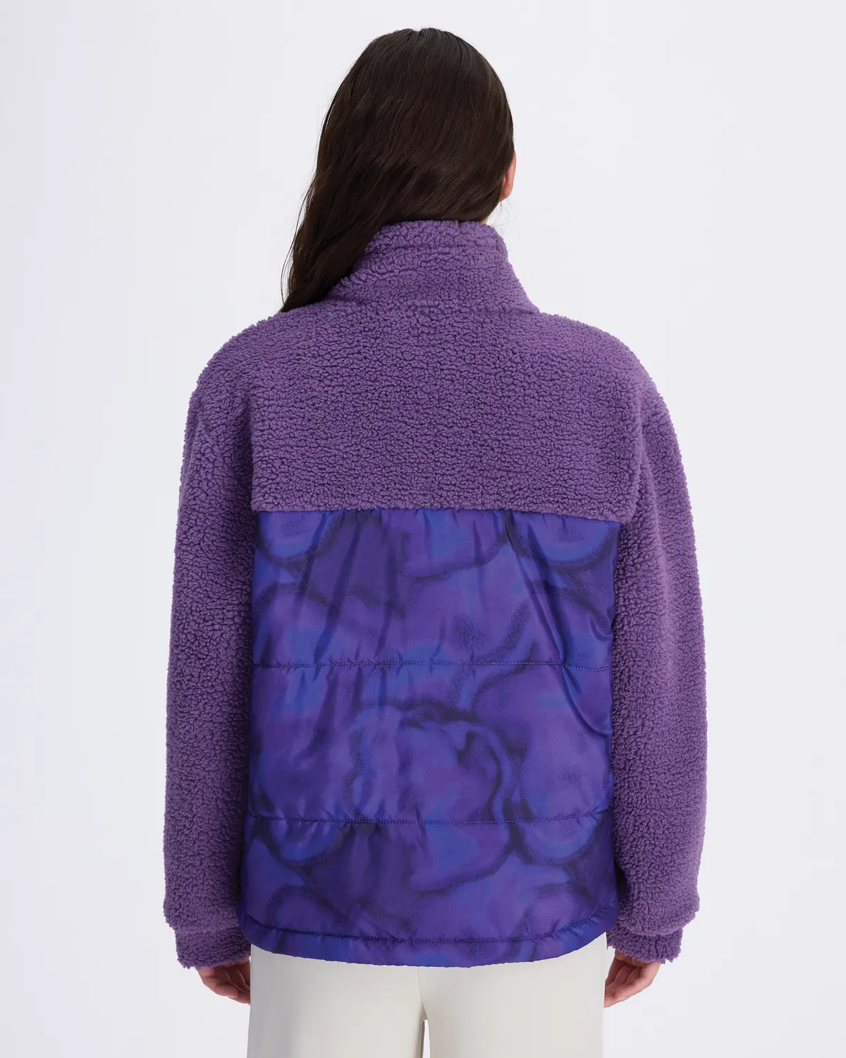 Mor Authentic Aria Kadın Mor Oversize Fit Sherpa