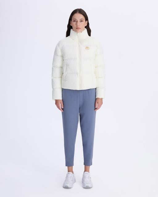 Beyaz Authentic Arya Kadın Beyaz Regular Fit Şişme Mont - KAPPA® Türkiye