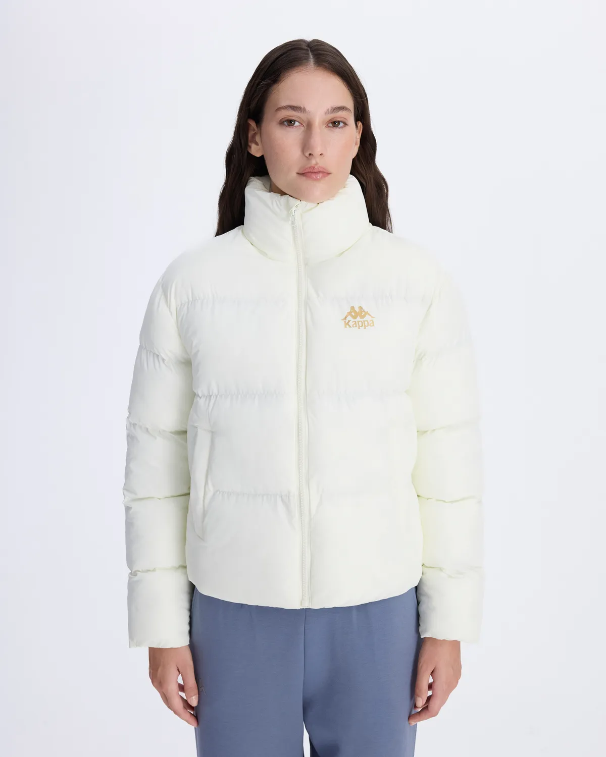 Beyaz Authentic Arya Kadın Beyaz Regular Fit Şişme Mont